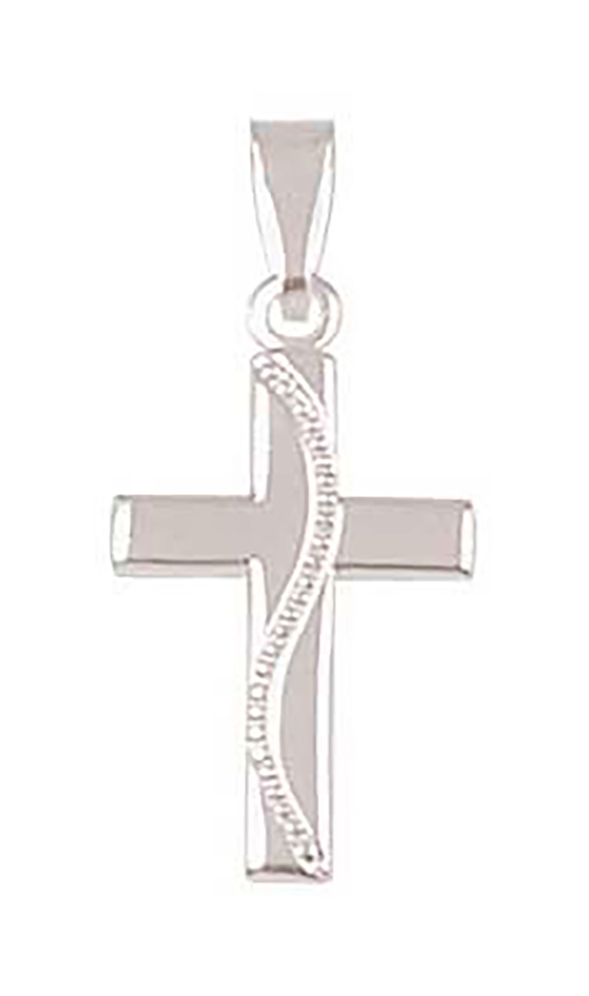 Saurum white gold confirmation cross 8140 00 000
