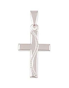 Saurum white gold confirmation cross 8140 00 000