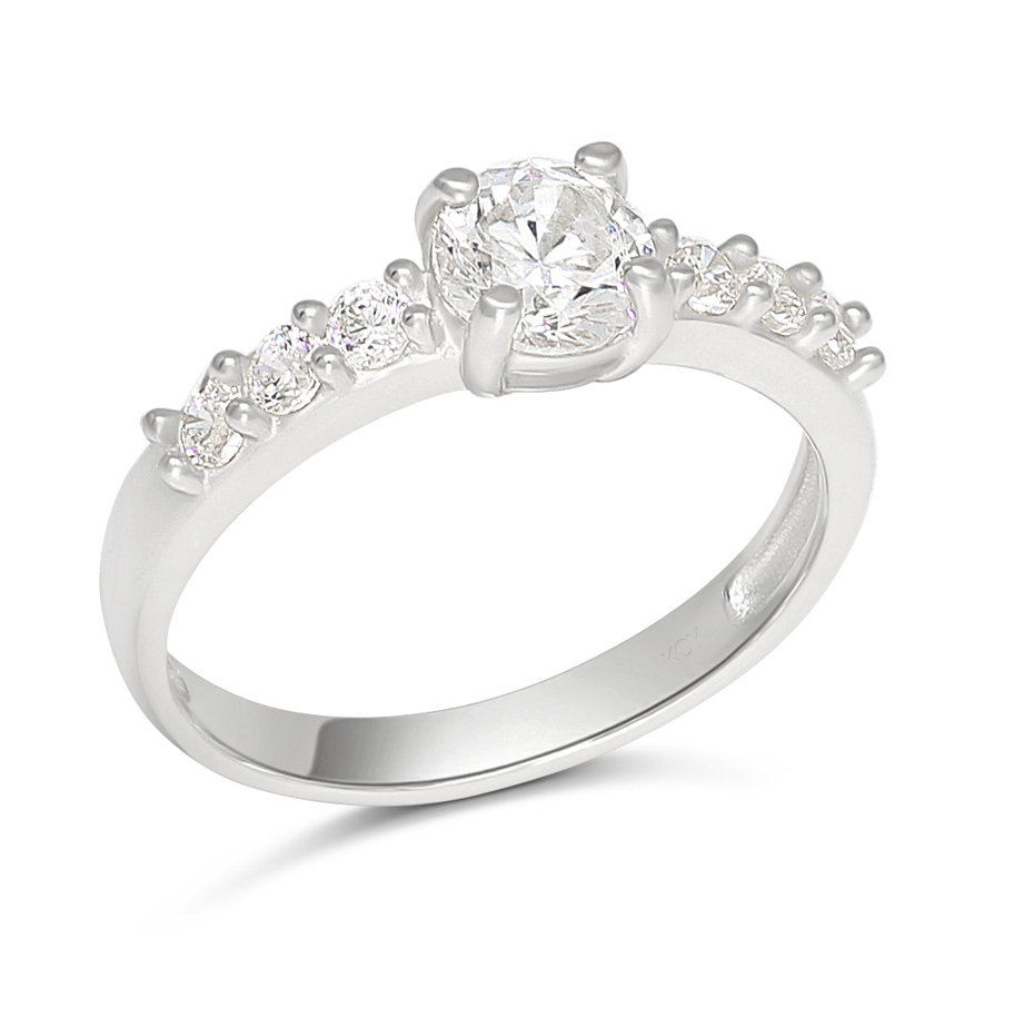 Baby ring silver side-stone SBR-8133Z