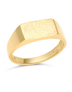 Gold baby ring signet 14-karat BR-8138