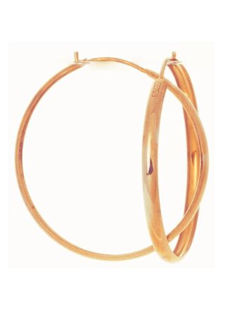Silver Bar hoops gold plated silver 50 mm 2429