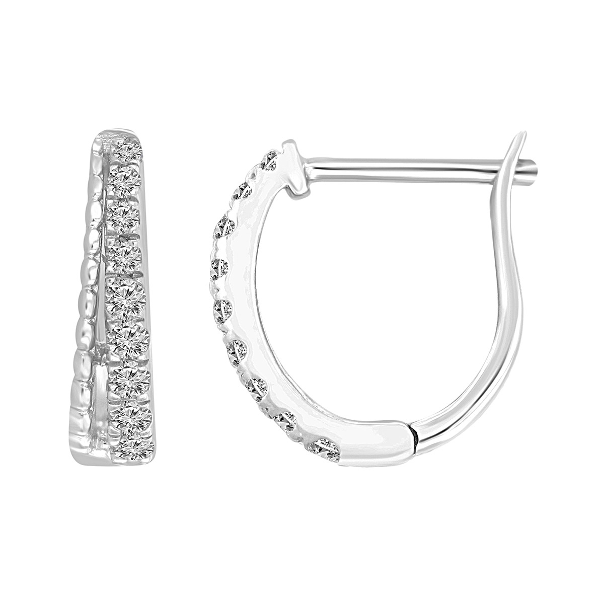 Lykken Elegance white gold diamond earrings 0.16 ct