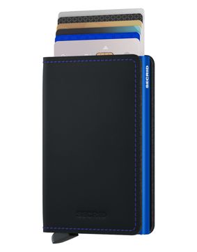 Secrid Slimwallet Matte Black & Blue