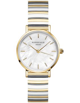 Rosefield Small Edit White MOP Half-Moon Steel Duotone SEWDSG-SE03