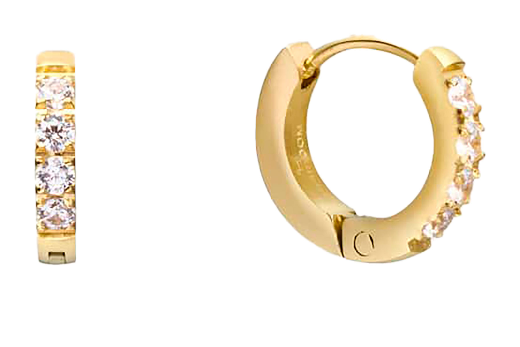 Mockberg Shiny Mini golden hoop earrings MB0175