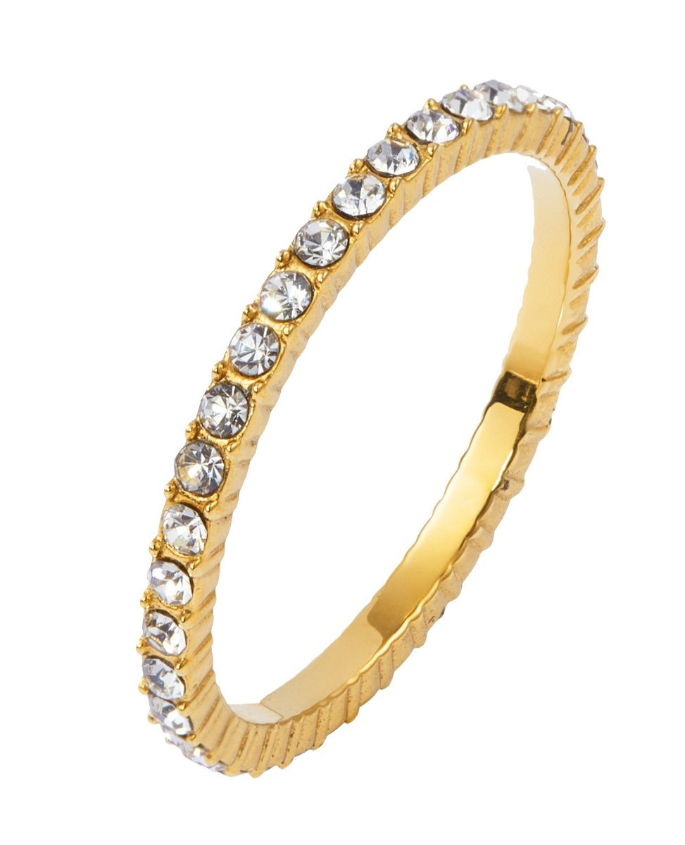 Mockberg Shiny gold-colored eternity ring #52 MB0020