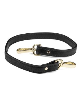 Aarni short moose leather bag strap black/gold