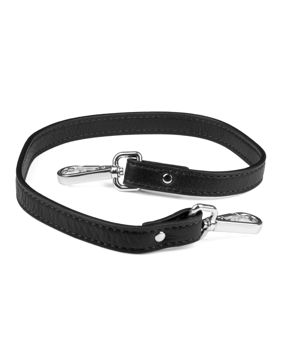 Aarni short moose leather purse strap black/silver
