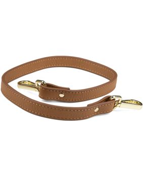 Aarni short moose leather purse strap cognac/gold