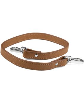 Aarni short moose leather purse strap cognac/silver