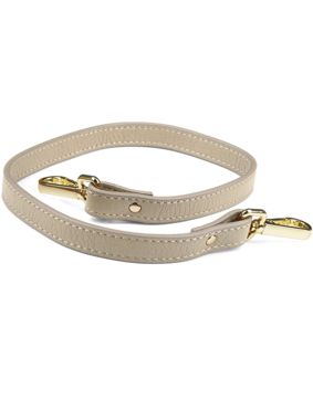 Aarni short moose leather bag strap taupe/gold