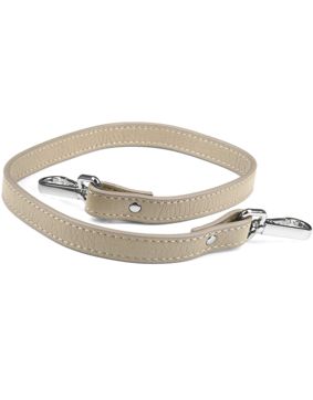 Aarni short moose leather bag strap taupe/silver