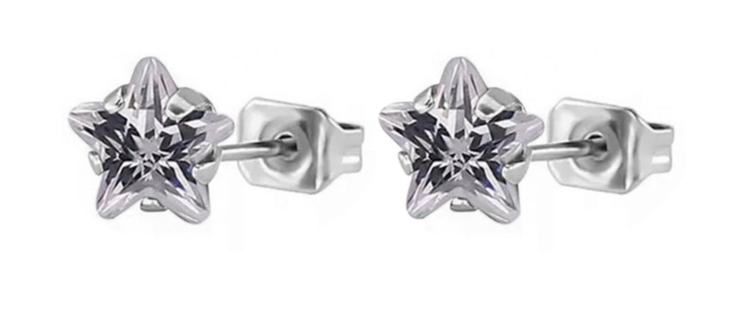 Hopeapuro Sirius clear earrings