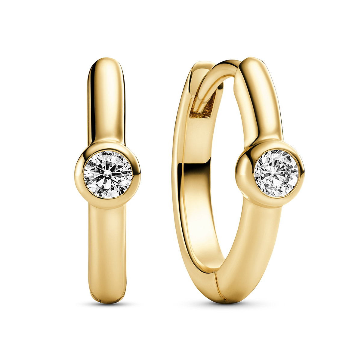 Sif Jakobs Essenza Sarzana Uno Creolo earrings SJ-E2632-CZ-YG