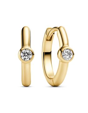 Sif Jakobs Essenza Sarzana Uno Creolo earrings SJ-E2632-CZ-YG