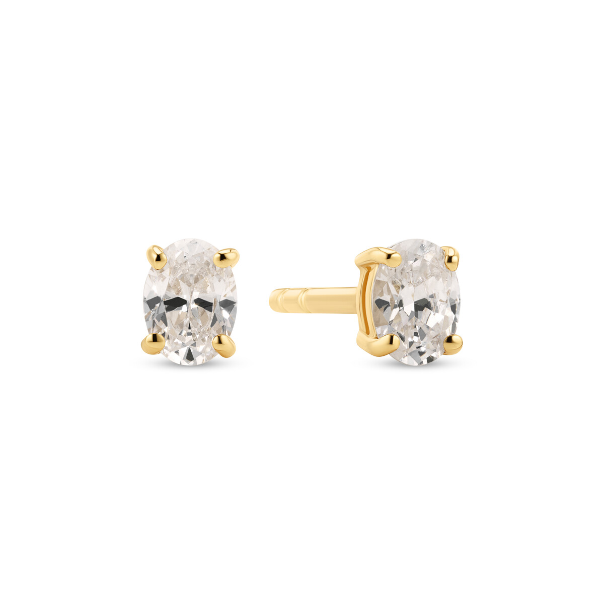 Sif Jakobs Essenza Ovale gold-plated silver earrings SJ-E2744-CZ-YG