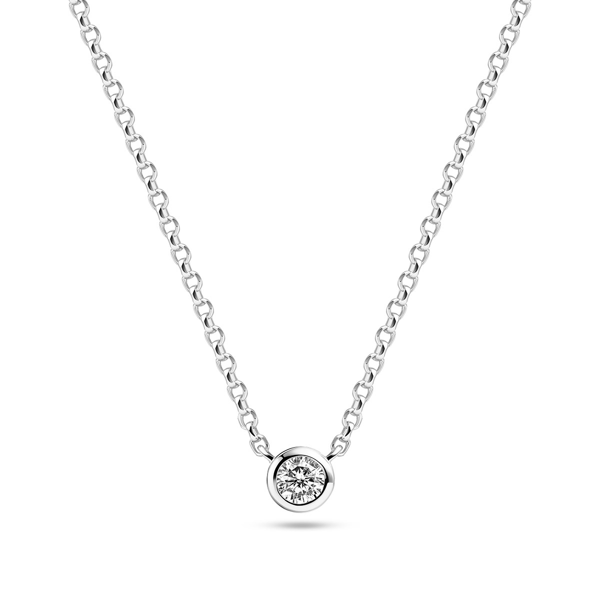 Sif Jakobs Essenza Sarzana Uno Creolo necklace SJ-N2632-CZ