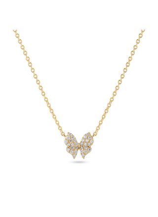 Sif Jakobs Essenza Farfalla gold-plated silver necklace SJ-N2700-CZ-YG