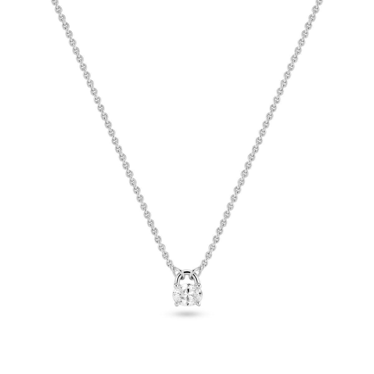 Sif Jakobs Essenza Ovale silver necklace SJ-N2744-CZ