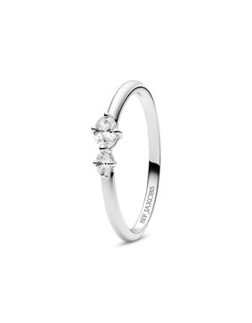 Sif Jakobs Essenza Ovale Due silver ring SJ-R2745-CZ