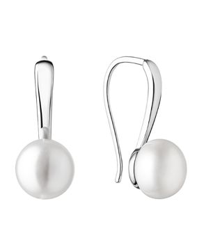 Gaura Pearls pearl hoops with hook MSK20458E