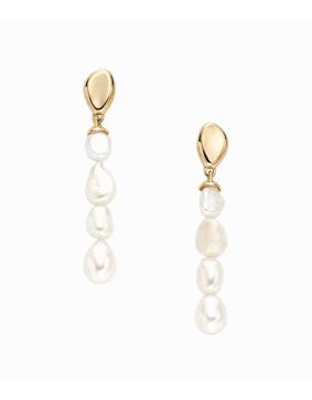 Skagen Agnethe Pearl long baroque pearl earrings SKJ1827710