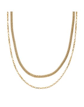 Skagen Merete Mesh double chain necklace SKJ1860710