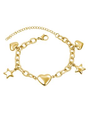Bosie hearts and stars gold bracelet anklet SL2454G