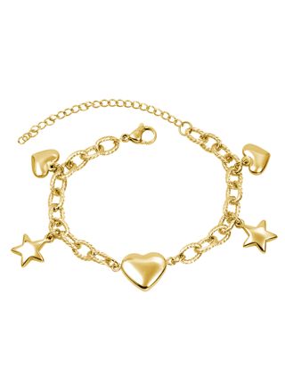 Bosie hearts and stars gold bracelet anklet SL2454G
