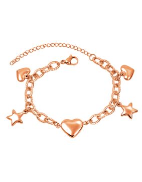 Bosie hearts and stars rose gold bracelet anklet SL2454R