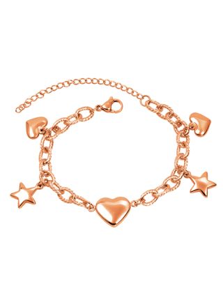 Bosie hearts and stars rose gold bracelet anklet SL2454R