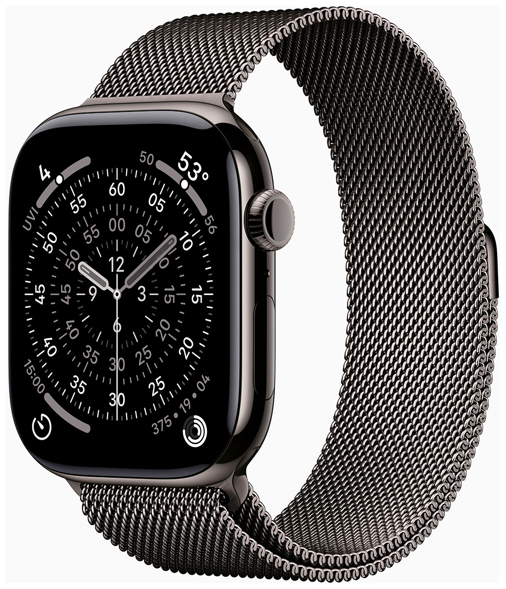 Apple Watch Series 11 GPS + Cellular 46mm Slate Titanium Case with Slate Milanese Loop MFD44QN/A