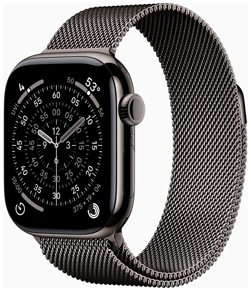 Apple Watch Series 11 GPS + Cellular 42mm Slate Titanium Case with Slate Milanese Loop MF8U4QN/A
