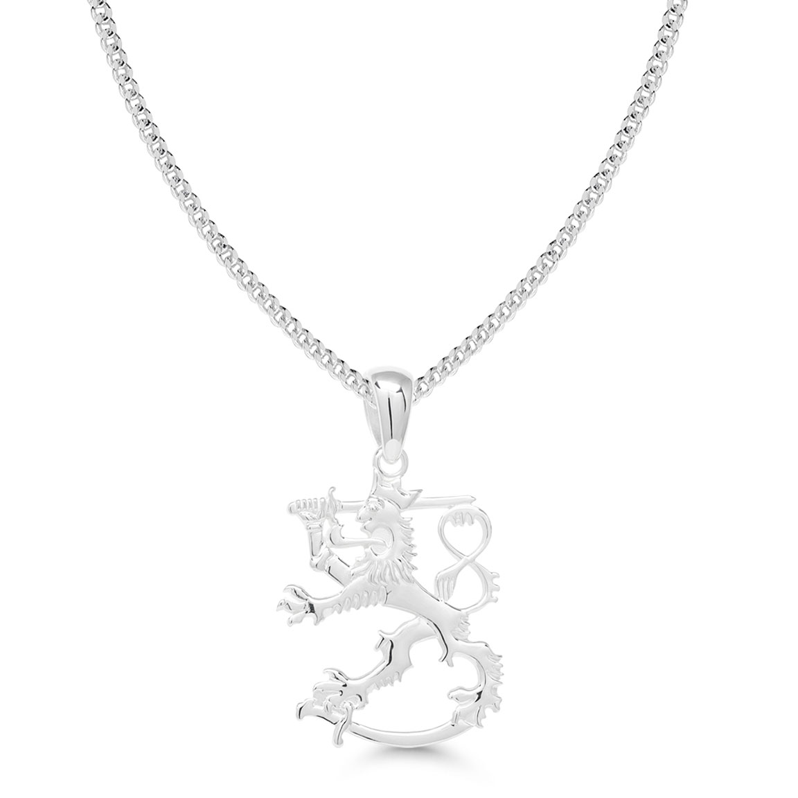 Finnish Lion Silver Necklace SLR-20/45cm