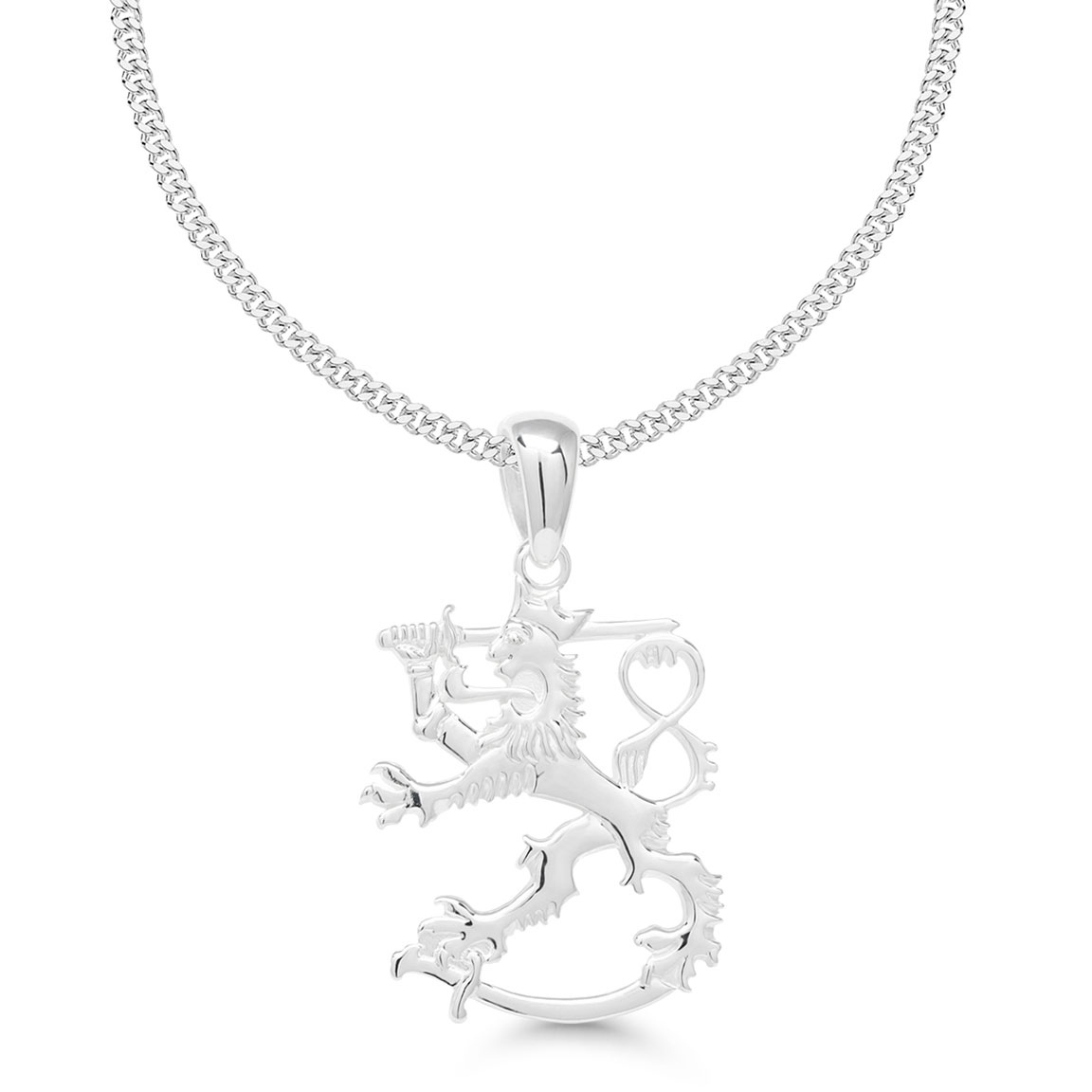 Finnish Lion Silver Necklace SLR-25/50cm