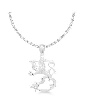 Finnish Lion Silver Necklace SLR-25/50cm