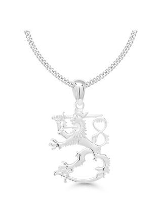 Finnish Lion Silver Necklace SLR-30/50cm