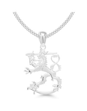 Finnish Lion Silver Necklace SLR-35/50cm