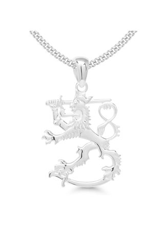 Finnish Lion Silver Necklace SLR-40/50cm