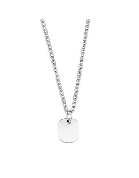 Lykka engravable ID plate necklace