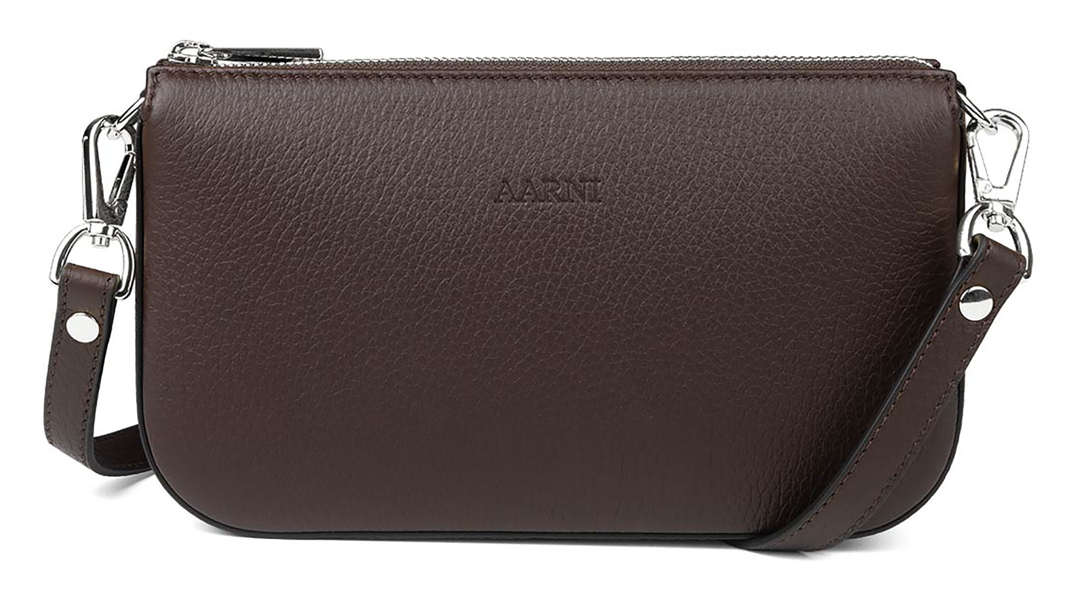 Aarni Sola handbag dark brown-silver