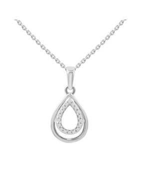 Lykken Elegance white gold diamond necklace drop