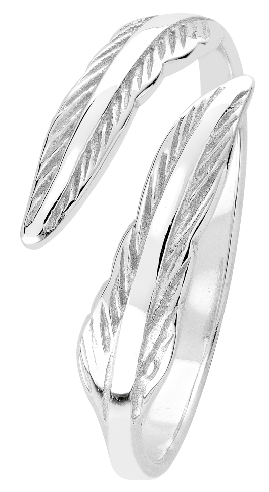 Lykka Casuals hugger bypass silver ring 