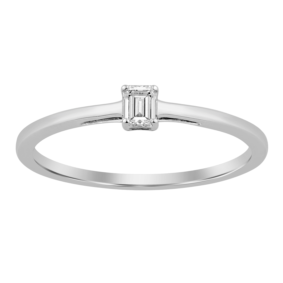 Lykka Elegance white gold diamond ring solitaire 0,11 ct 
