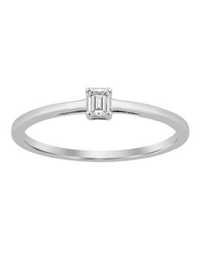 Lykken Elegance white gold diamond ring solitaire 0,11 ct