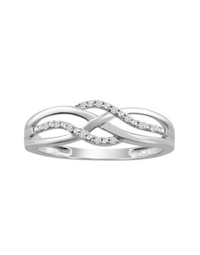 Lykken Elegance white gold diamond ring infinity 0.05 ct