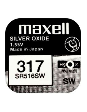 Maxell SR516SW silver oxide battery 317