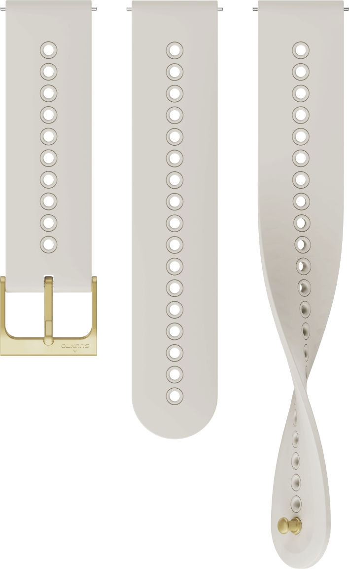 Suunto 22 mm urban 4 silicone strap pearl gold s m SS050847000