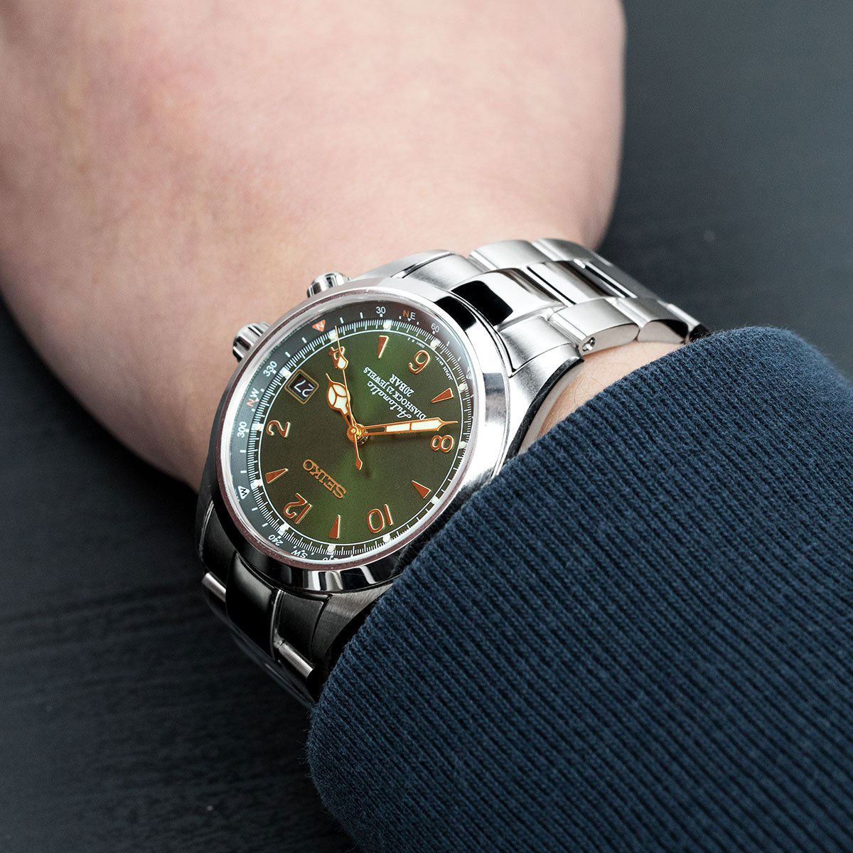 MiLTAT Super O Boyer terasranneke Seiko Alpinist sarjaan SS201820BPS065 watchesonline