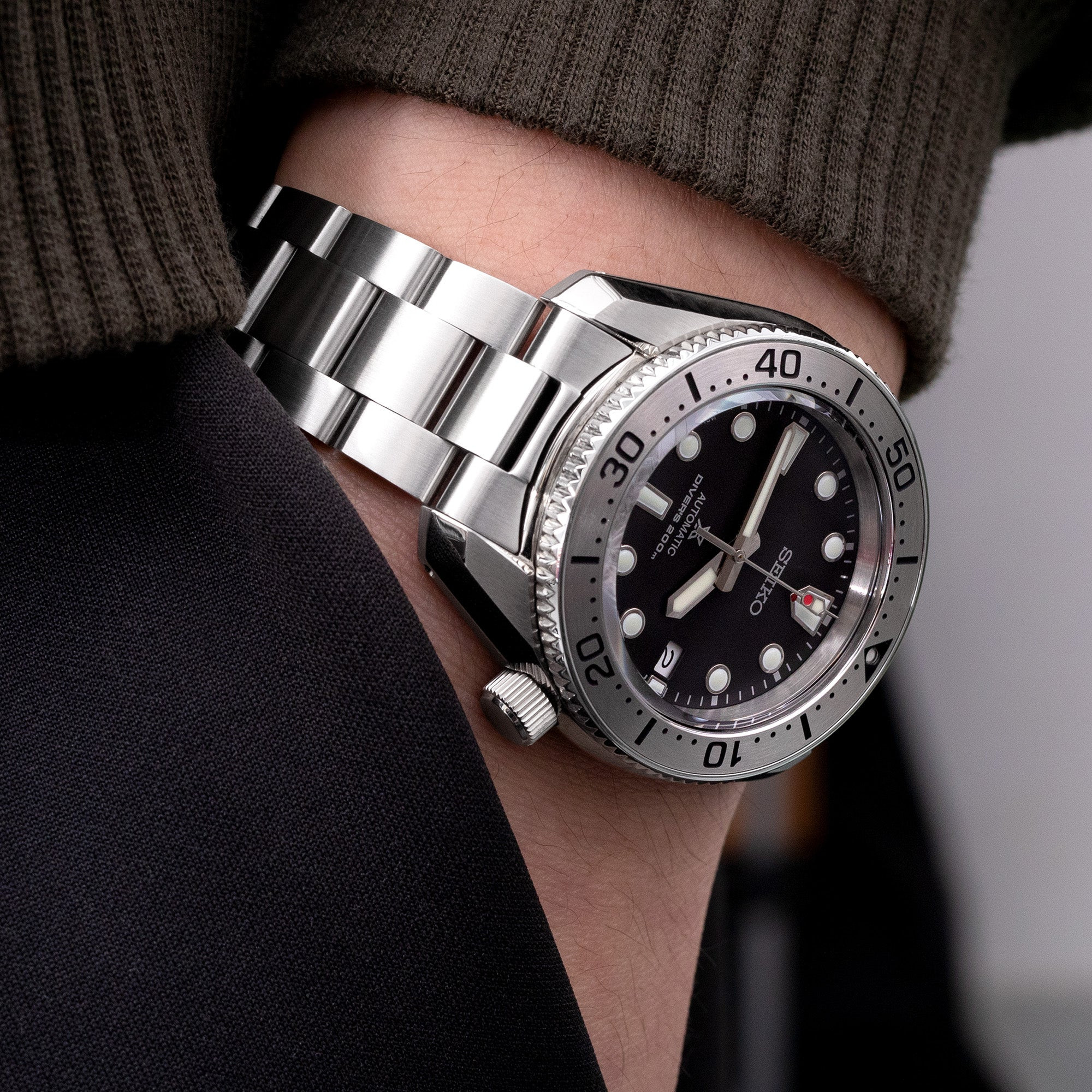 MiLTAT Super O Boyer Stainless Steel Strap for Seiko SPB185 ja SPB187 models SS201823B170 watchesonline